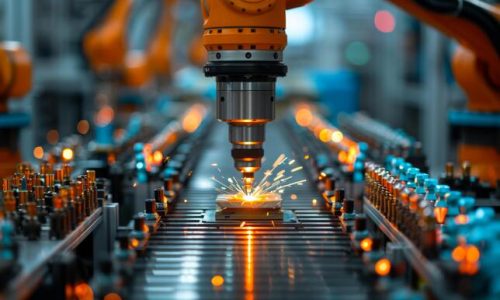 robotic-arm-is-working-smartly-in-the-production-line-while-sparks-are-flying-photo